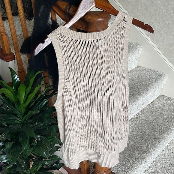A new day Beige Knit Linen Tank Top - Picture 5 of 9